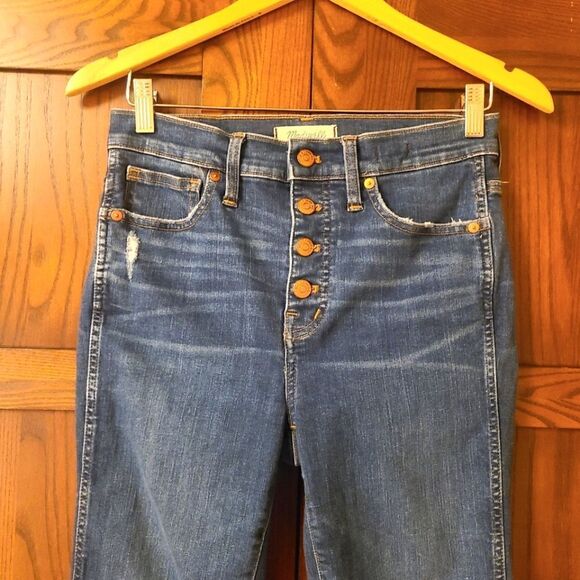 Madewell 10" High-Rise Skinny Jeans In Hanna Wash Size 27 - Picture 4 of 12